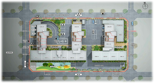 고강동 삼우4차아파트 가로주택정비사업 건축계획안 배치도 (조합 제공)